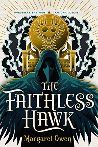 The cover of "The Faithless Hawk" features the Phoenix palace and a Crow.